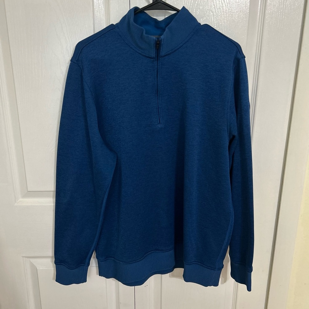 Under Armour Men's Blue 1/4 zip pullover large